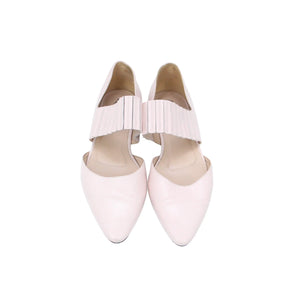 Light Pink Leather Pumps Shoes