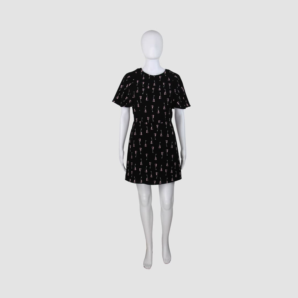 Guitar Printed Mini Dress