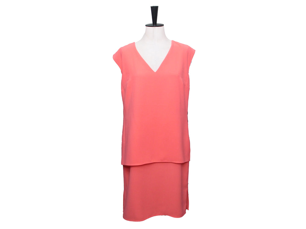 Ralph Lauren Coral V-Neck Shift Dress