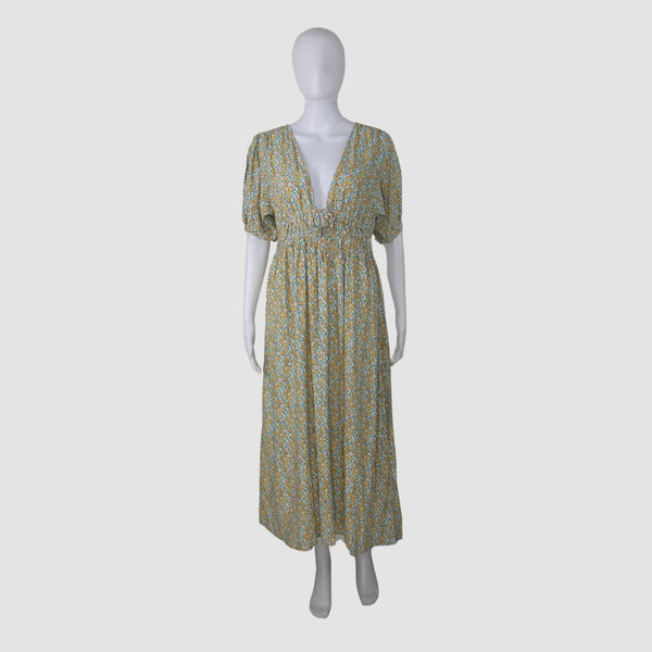 Multicolor Sonja Floral Print Midi Dress