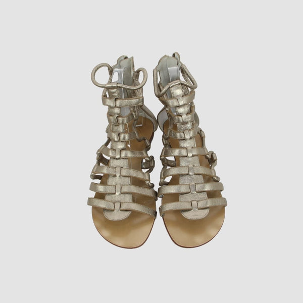 Metallic Gold Gladiator Sandals