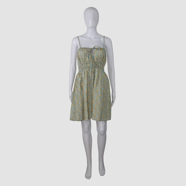 Multicolor Shivka Sabinosa Floral Print Mini Dress