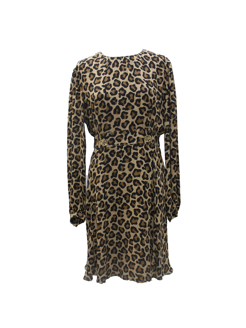 Tory Burch Leopard Print Silk Mini Dress
