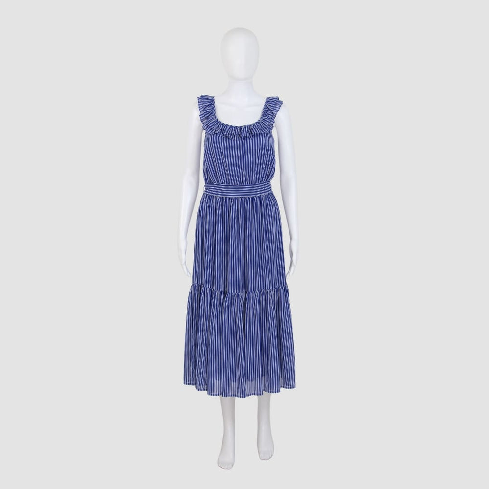 Sleeveless Stripe Midi Dress