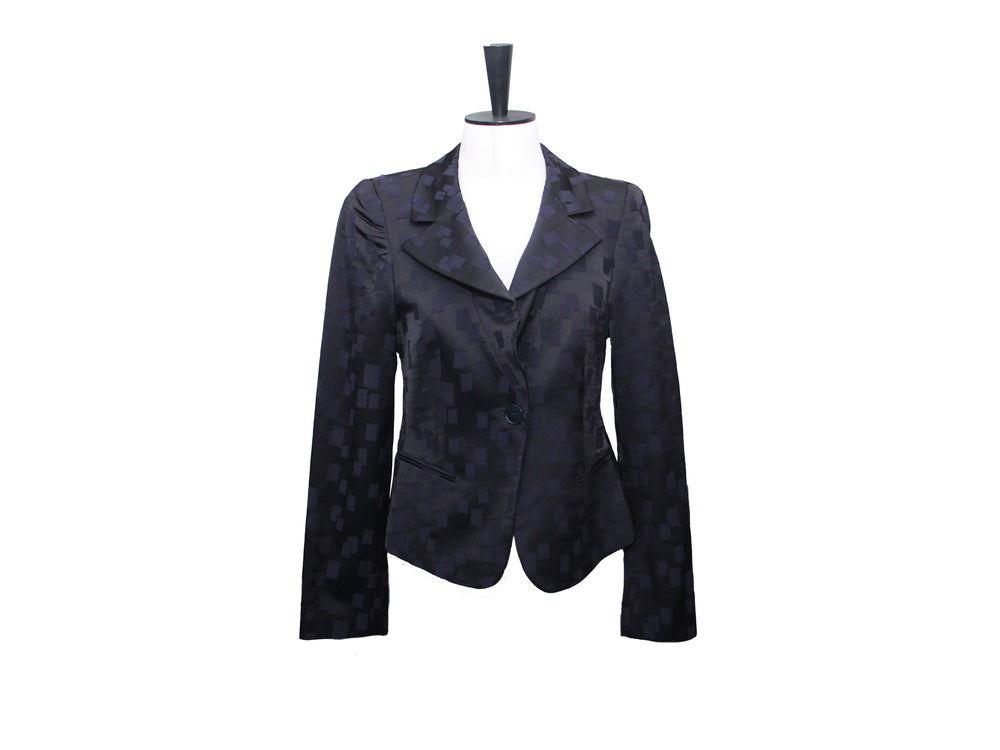 Emporio Armani Black & Navy Geometric Print Blaze