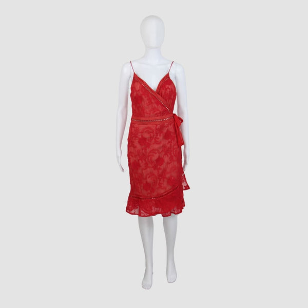 Sleeveless Wrap Mini Dress