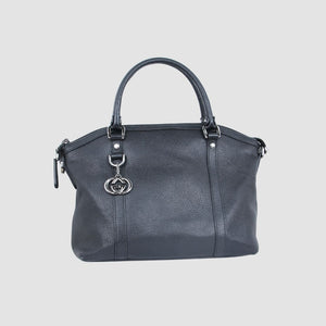 Leather GG Charm Dome Satchel