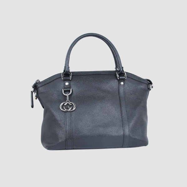 Leather GG Charm Dome Satchel