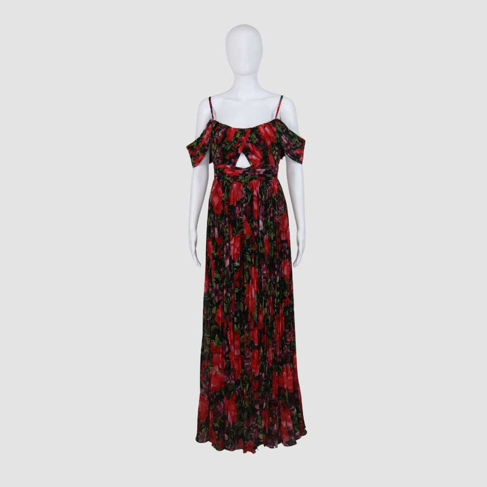 Floral Print Sleeveless Maxi Dress