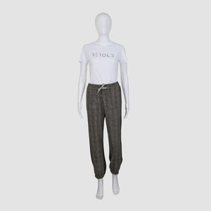 Checkered Wool Blend Pants
