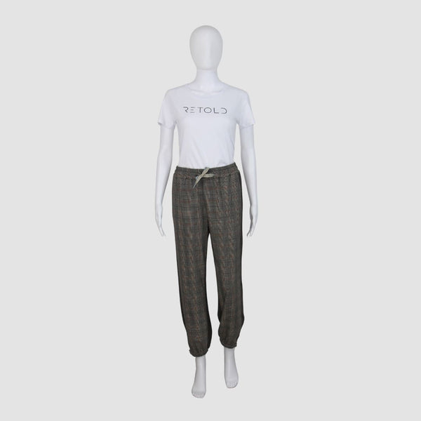 Checkered Wool Blend Pants