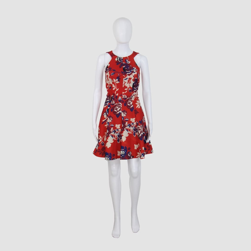 Floral Print Sleeveless Mini Dress