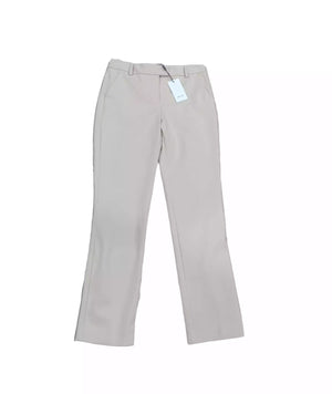 Cream Straight-Cut Pants