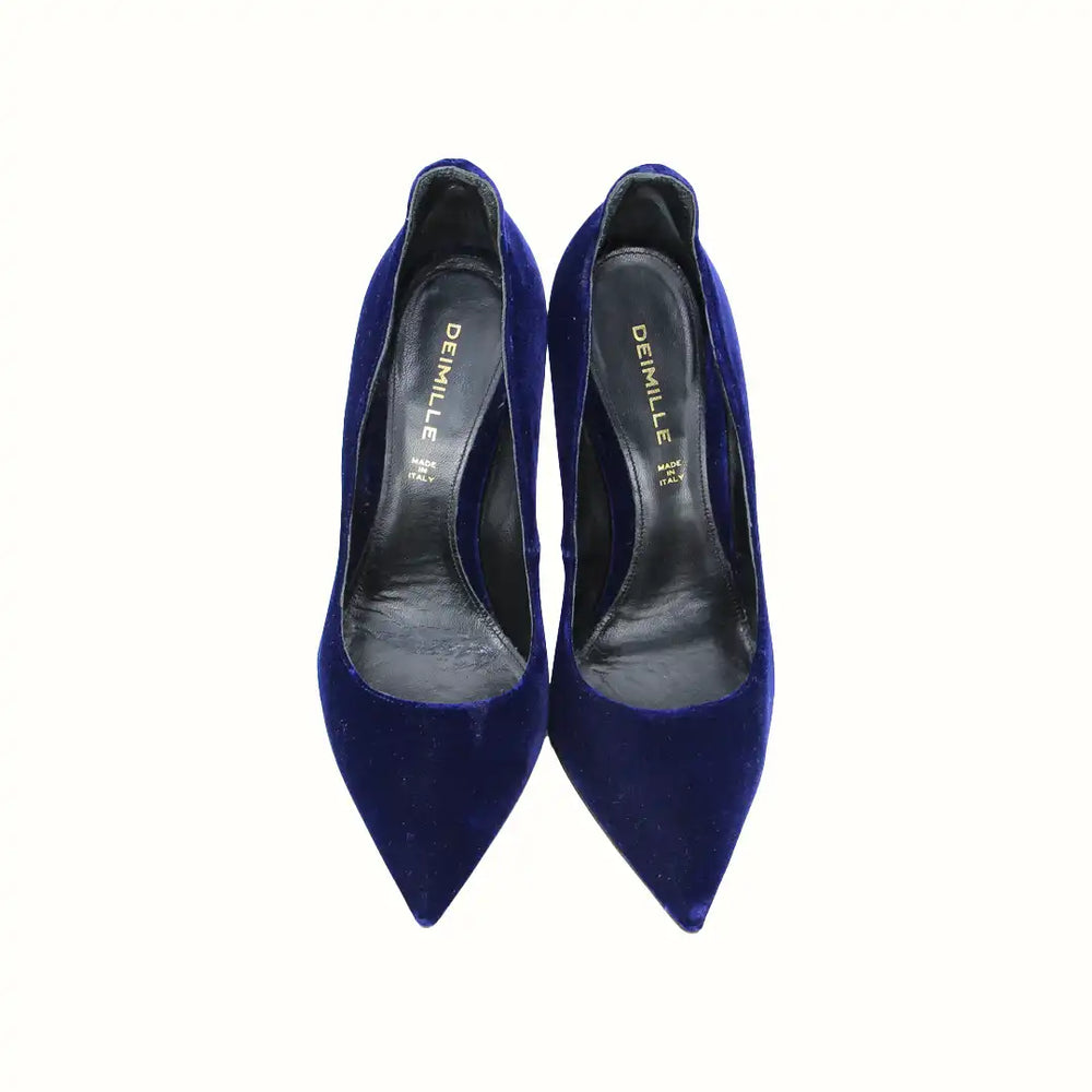 Blue Suede Pump Heels