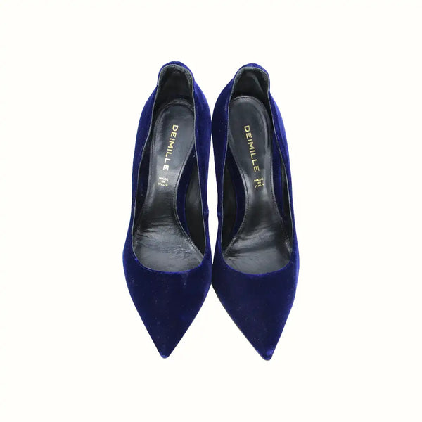 Blue Suede Pump Heels
