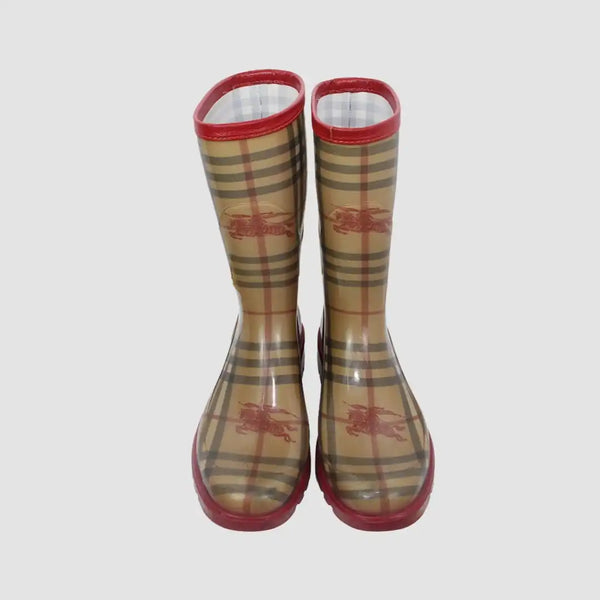 ITALY RUBBER BOOTS FLOWER PAISLEY NOVA CHECK TALL GUMMISTIEFEL SHOES