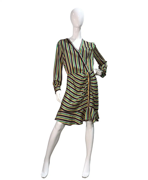 Multicolor Viscose Angel Tulip Skirt Dress