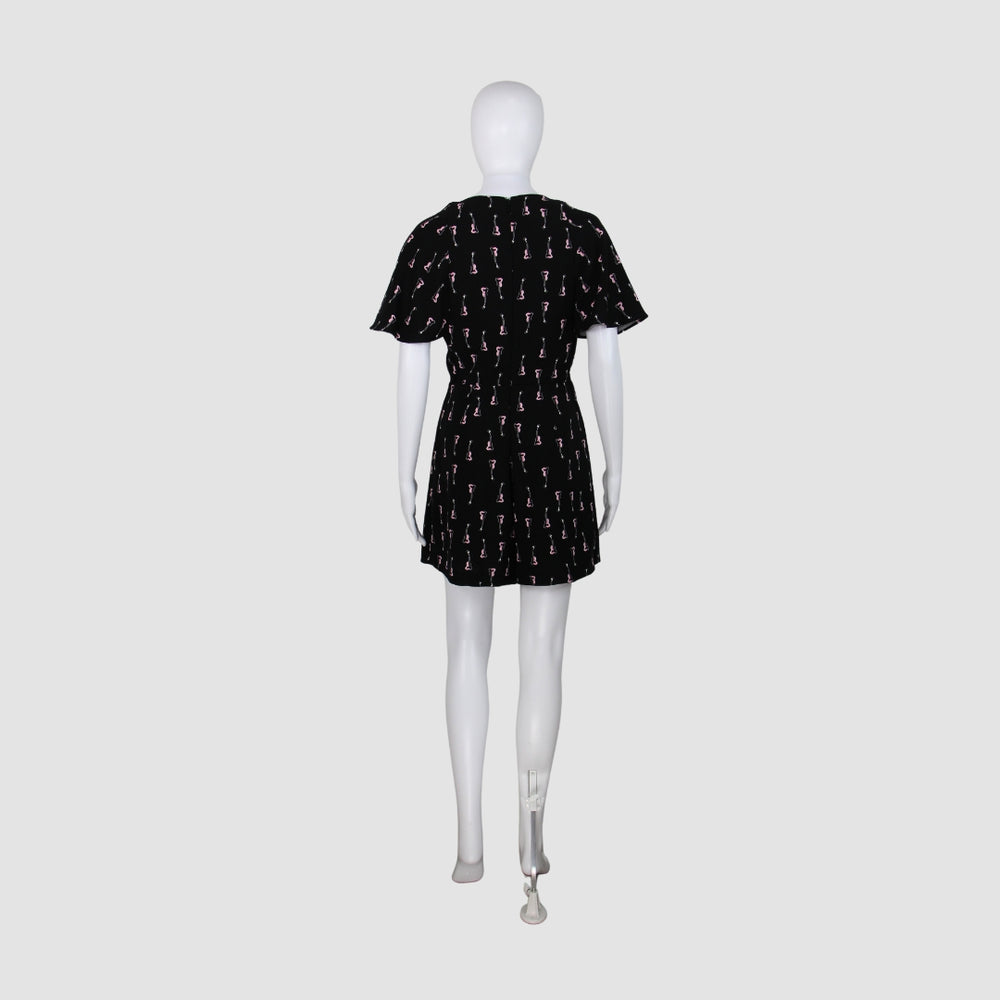 Guitar Printed Mini Dress