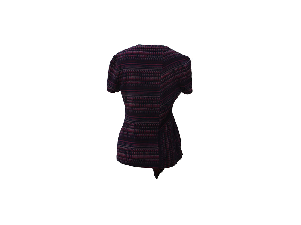 BCBG Max Azria Asymmetrical Abstract Print Top