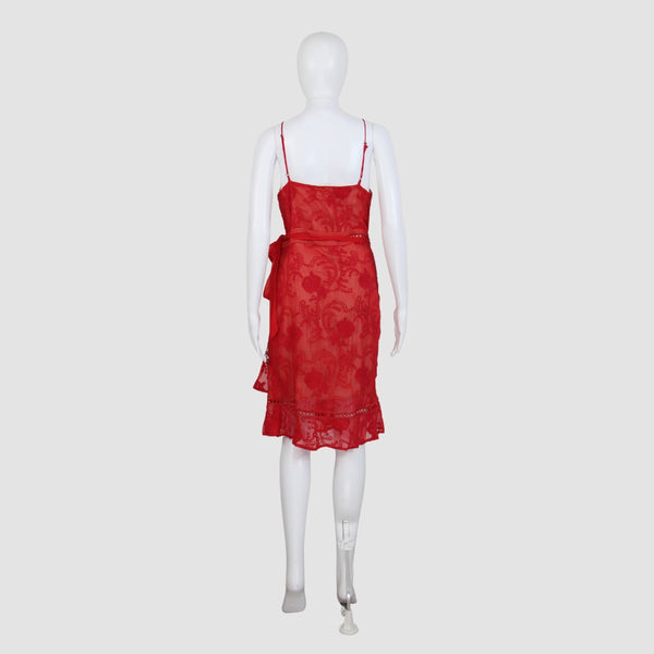 Sleeveless Wrap Mini Dress