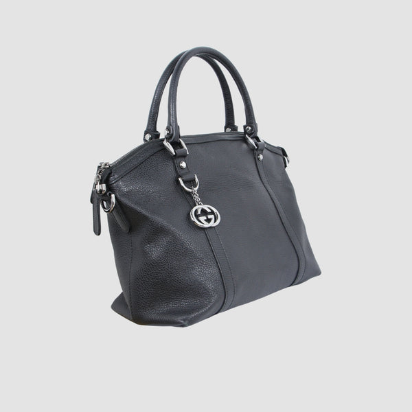 Leather GG Charm Dome Satchel