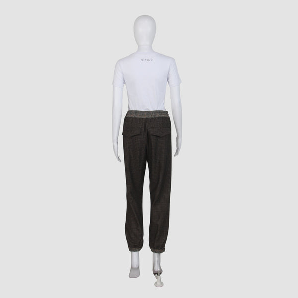 Checkered Wool Blend Pants