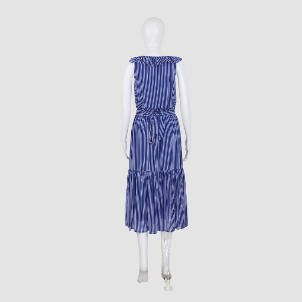 Sleeveless Stripe Midi Dress