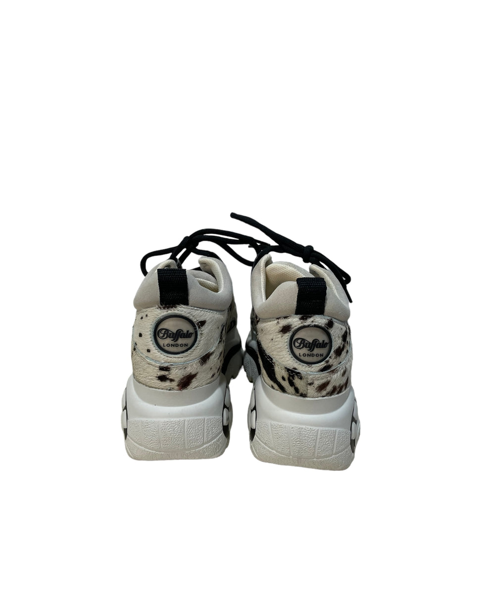 Animal Print Pony Fur Flatform Sneakers