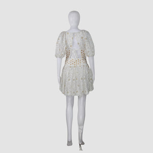 White Floral Lupita Mini Dress