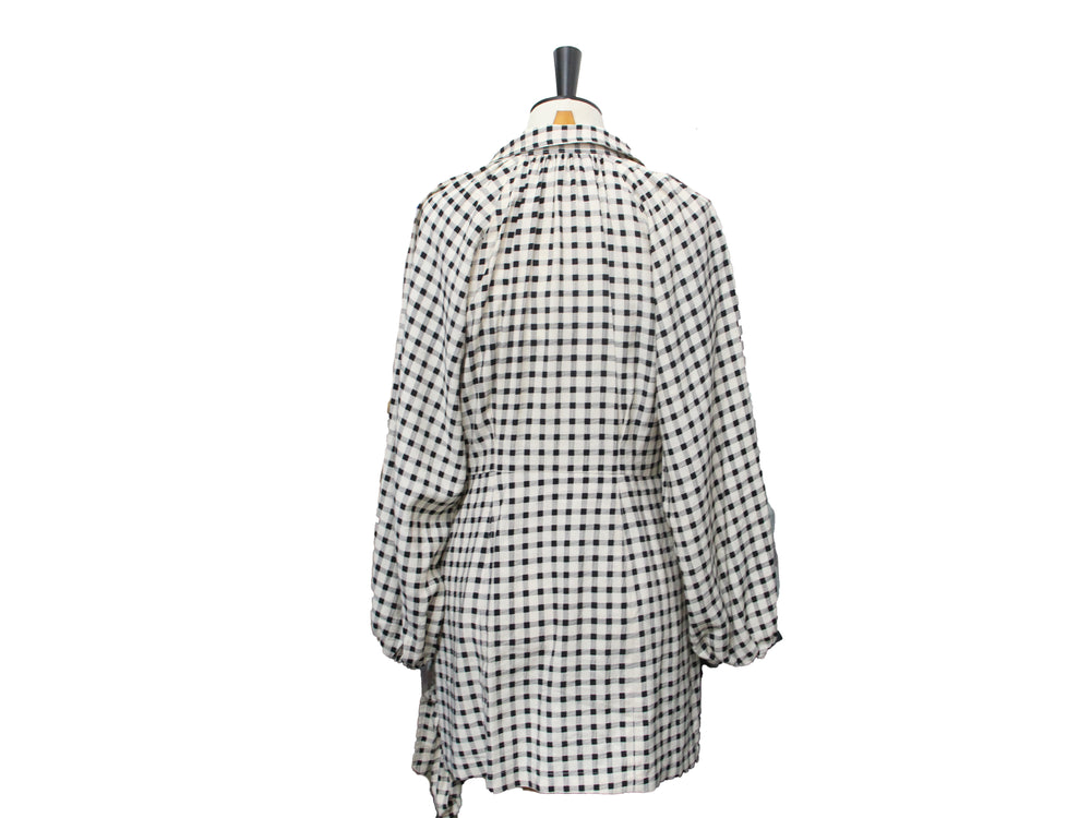 C/Meo Collective Black & White Gingham Shirtdress