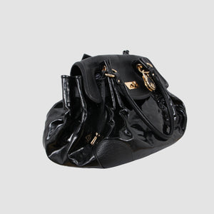 Two Tone Patent Leather Shoulder Bag