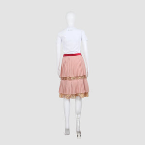 Endless Rose Pale Pink Red Waste Line Skirt