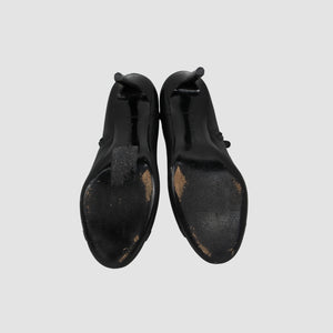 Leather Bonnie Peep Toe Pumps