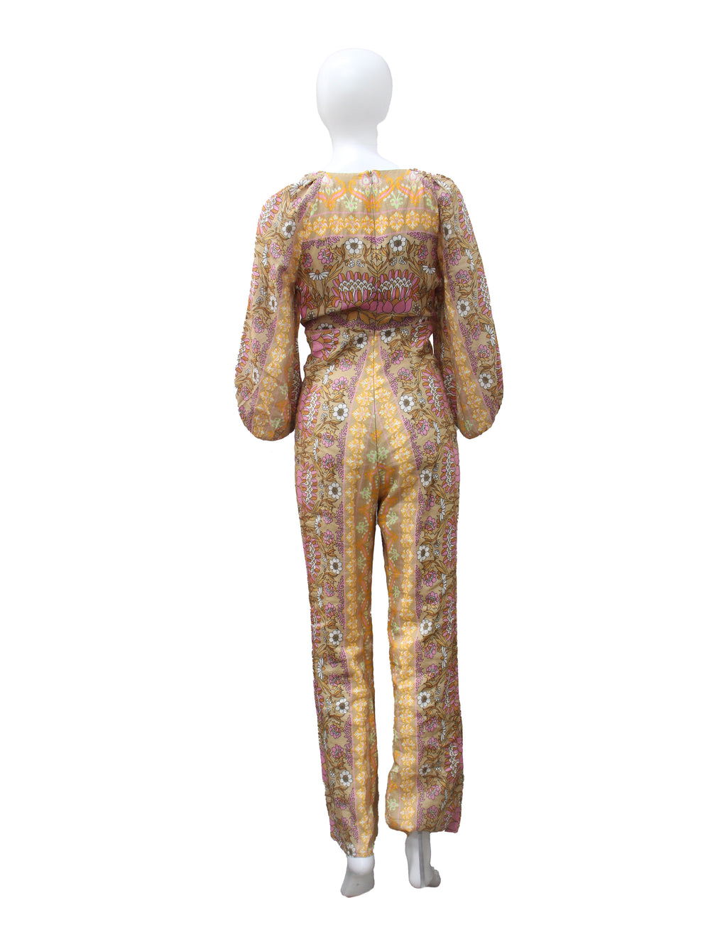 Sandro Floral Print Tie-Front Jumpsuit