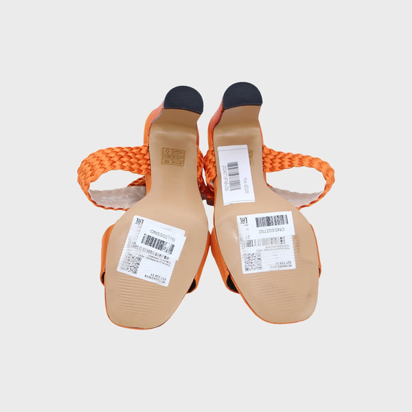 Orange High Heels Sandals