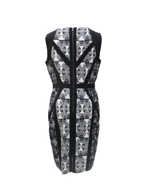 BCBGMAXAZRIA Light Blue Embroidered Lace Cold Shoulder Dress