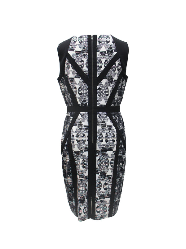 BCBGMAXAZRIA Light Blue Embroidered Lace Cold Shoulder Dress