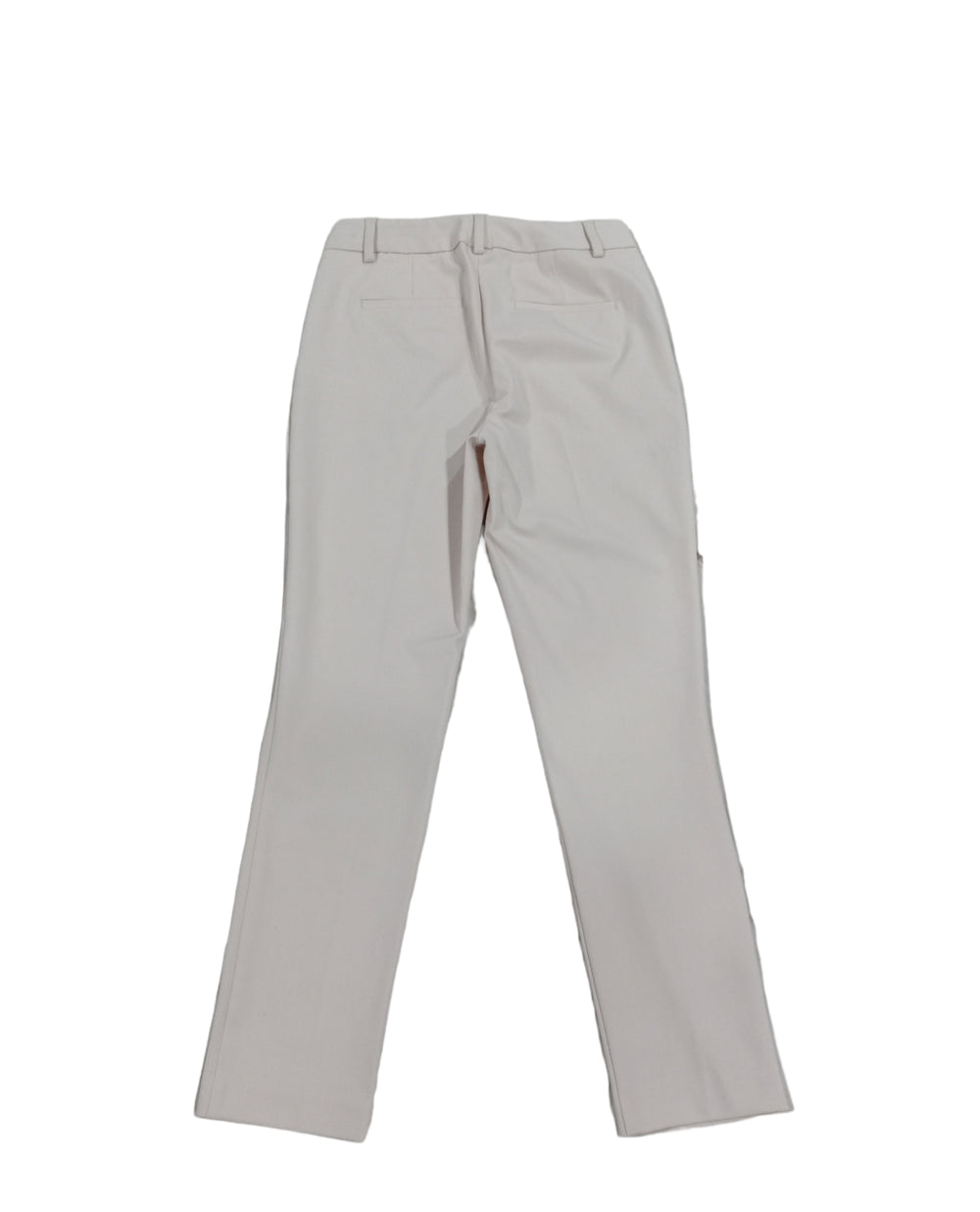 Cream Straight-Cut Pants