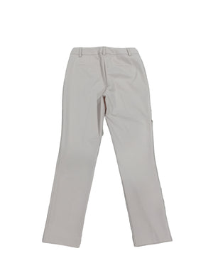 Cream Straight-Cut Pants
