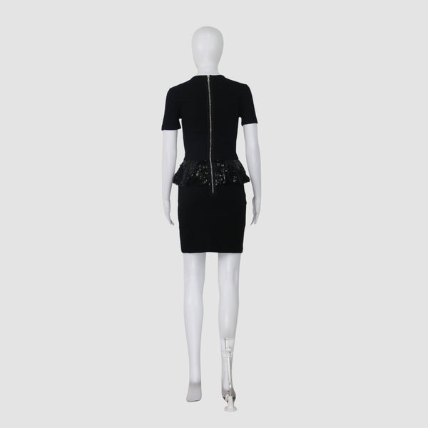 Markus Lupfer Black Short Sleeve Midi Dress