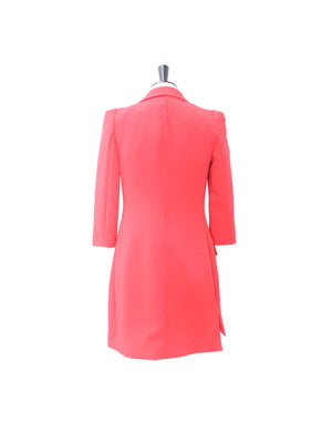 Elisabetta Franchi Red Double-Breasted Blazer Dress