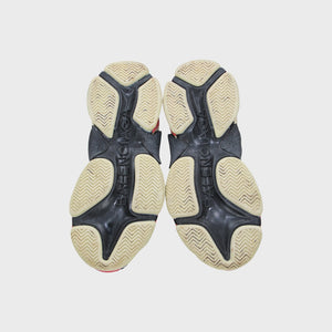 Black Mesh and Nubuck Leather Triple S Sneakers