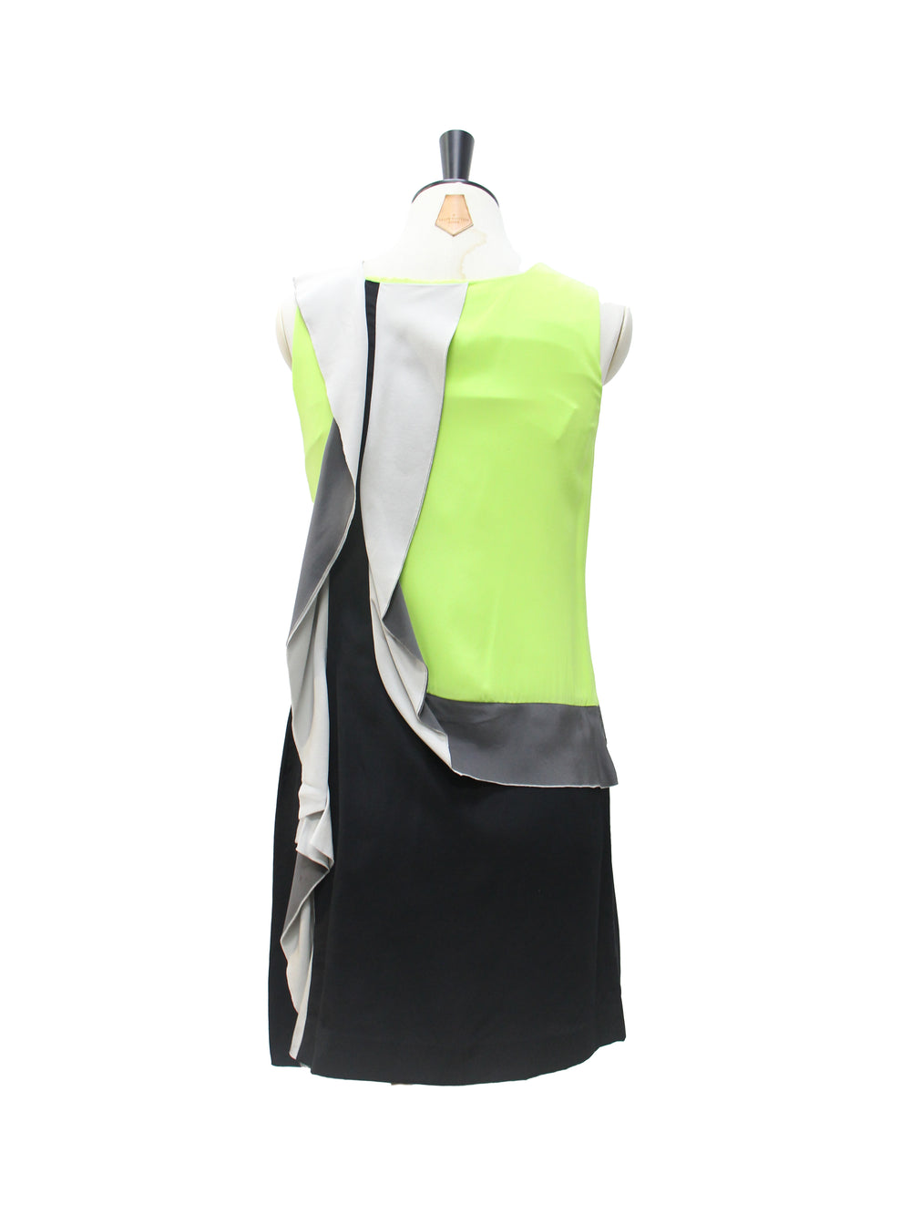 Diane von Furstenberg Colorblock Ruffle Sleeveless Dress