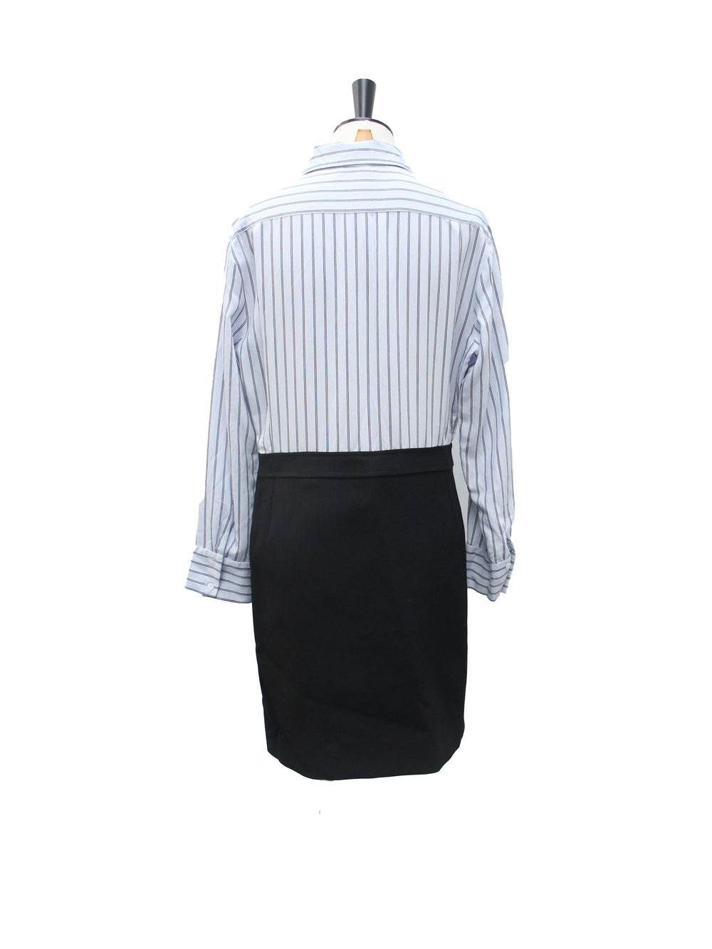 Sandro Parisian Chic Striped Blouse & Slit Mini Skirt