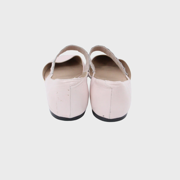 Light Pink Leather Pumps Shoes
