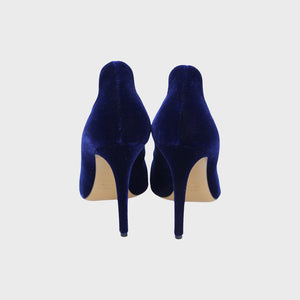 Blue Suede Pump Heels