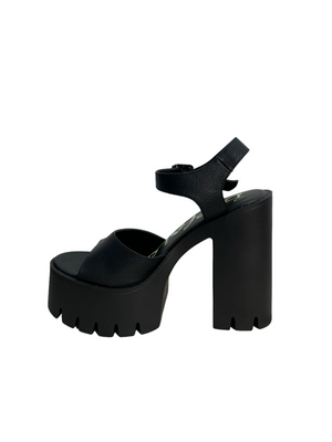 Chic Leather Ankle Strap Heels