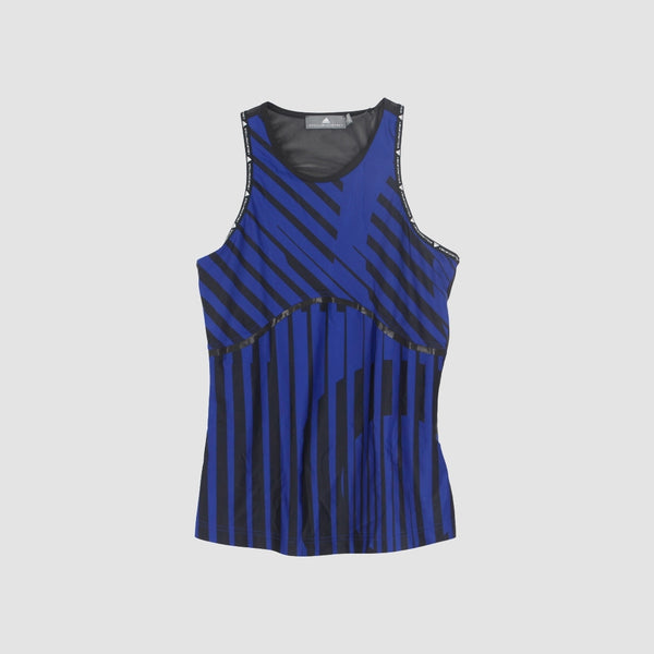 Blue Round Neck Sleeve Less Tank Type Training wear Top