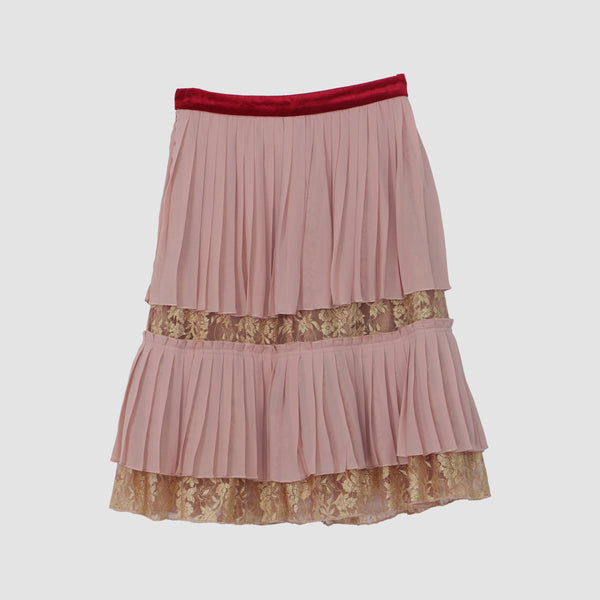 Endless Rose Pale Pink Red Waste Line Skirt