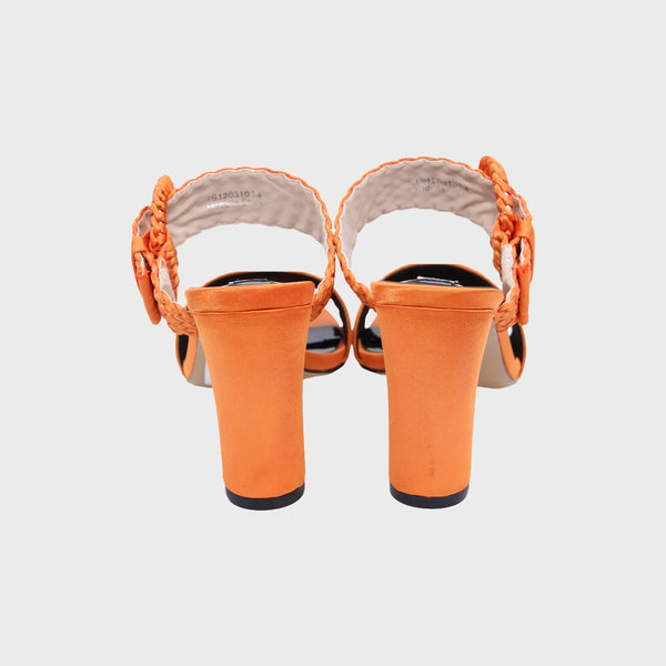 Orange High Heels Sandals